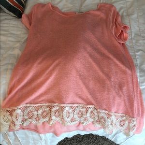 peach/coral lace top!